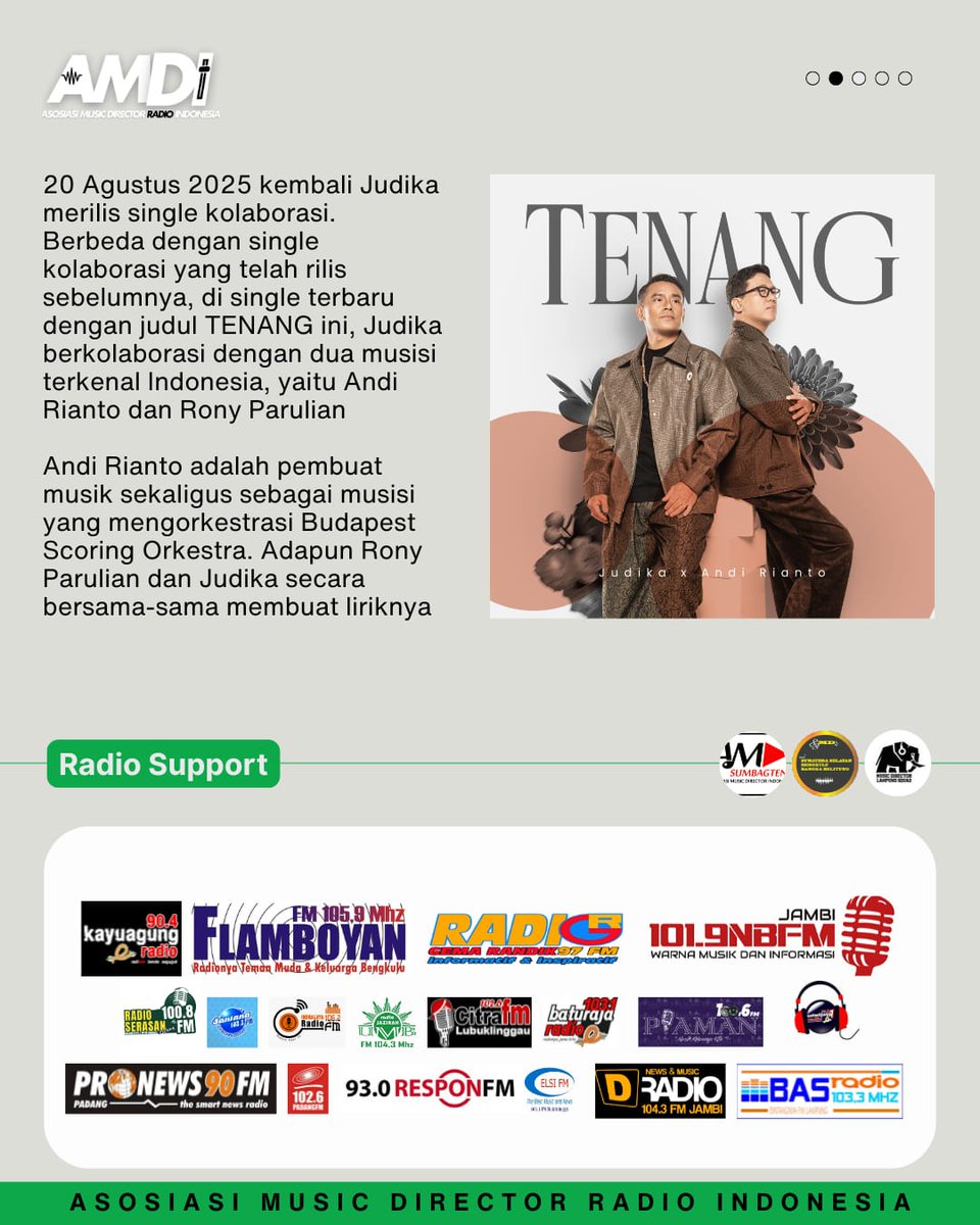 Pemutaran Serentak &amp; Perdana *Judika x Andi Rianto - Tenang*