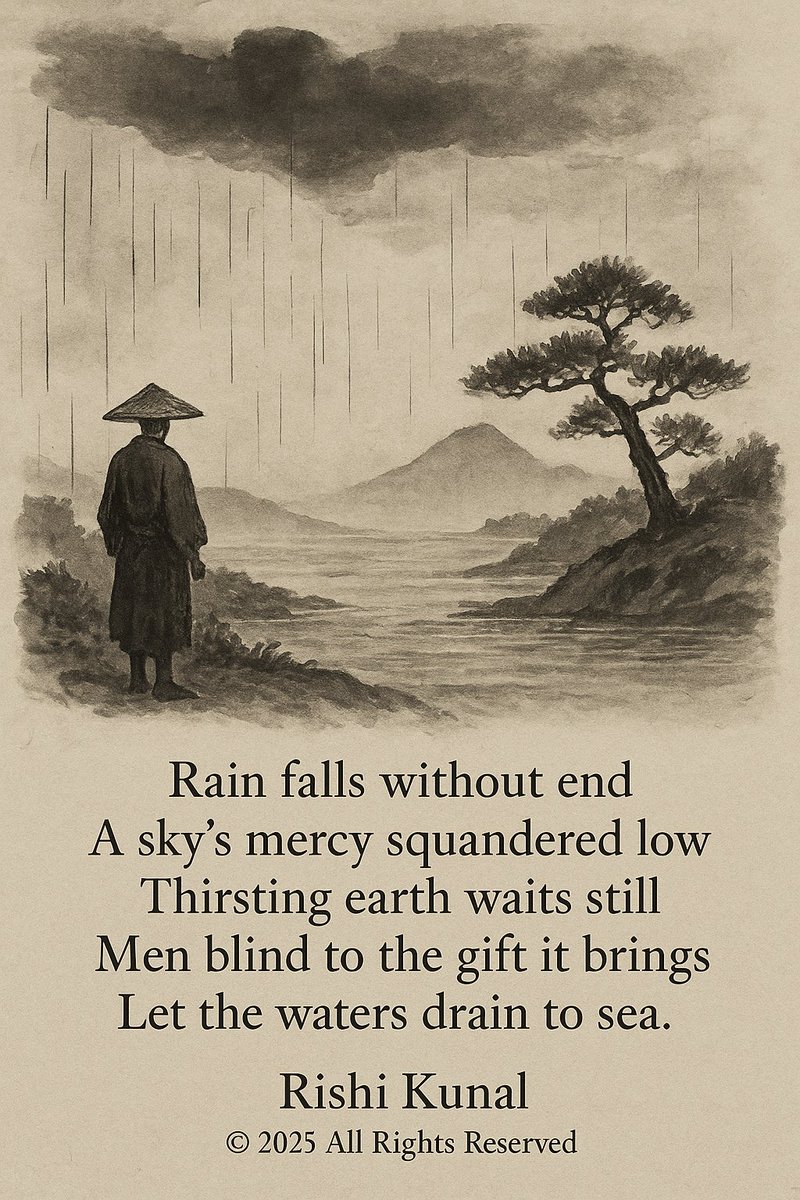 irishikunal's tweet photo. #poetry #senryu #RainWaterHarvesting #SaveTheRain https://t.co/81YTWnpoR6