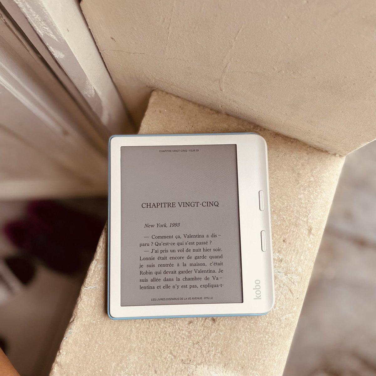 Côté lecture j’avance bien 
Les livres disparus de la Ve avenue de Fiona Davis, chapitre 25, 81%
Je suis mitigée sur cette lecture, disons que l’histoire ne m’emporte pas 
À voir la fin …