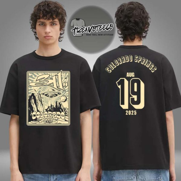 Trenvoteeco's tweet image. 311 Band Event Merch At Colorado Springs CO On August 19 2025 Two Sided Unisex T-Shirt
#ThreeEleven
&amp;gt;&amp;gt;&amp;gt;Check it here:trenvoteeco.com/product/311-ba…