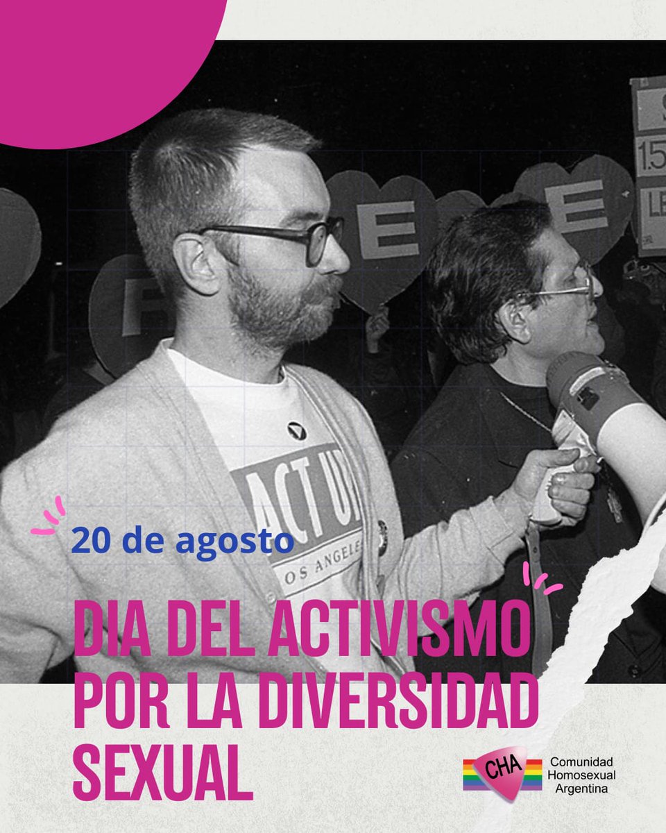 Día del Activismo por la Diversidad Sexual

Hoy se conmemora el dia del Activismo por la Diversidad Sexual en homenaje a Carlos Jáuregui. 

Recordamos c amor y orgullo a Carlos primer presidente de la CHA y uno de los activistas fundadores de nuestra comunidad y otros dchos