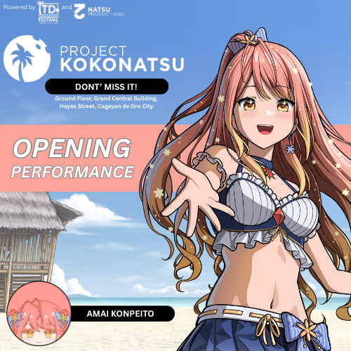 Project Kokonatsu 🥥Vtuber Group (@pkokonatsu) on Twitter photo 📣 The wait is over! We're beyond excited to announce that our very talented <a href="/konkonpeipeipei/">Amai Konpeito 🍬✨BAD APPLE!! COVER on YT! ☀️</a> is set to open the stage with her opening performance at TD Festival on August 22-24! ✨💫
Kick off the festivities with her charm, energy, and music! We hope to see you there!🎤💖 📣 The wait is over! We're beyond excited to announce that our very talented <a href="/konkonpeipeipei/">Amai Konpeito 🍬✨BAD APPLE!! COVER on YT! ☀️</a> is set to open the stage with her opening performance at TD Festival on August 22-24! ✨💫
Kick off the festivities with her charm, energy, and music! We hope to see you there!🎤💖