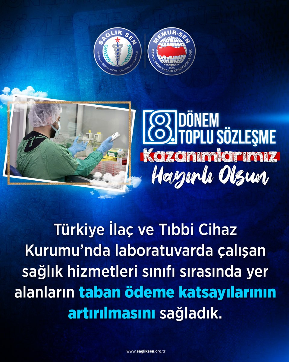SSMahmutFaruk's tweet photo. 8. Dönem Toplu Sözleşme Kazanımlarımız
⤵️⤵️⤵️⤵️⤵️ https://t.co/OajoZreDDR