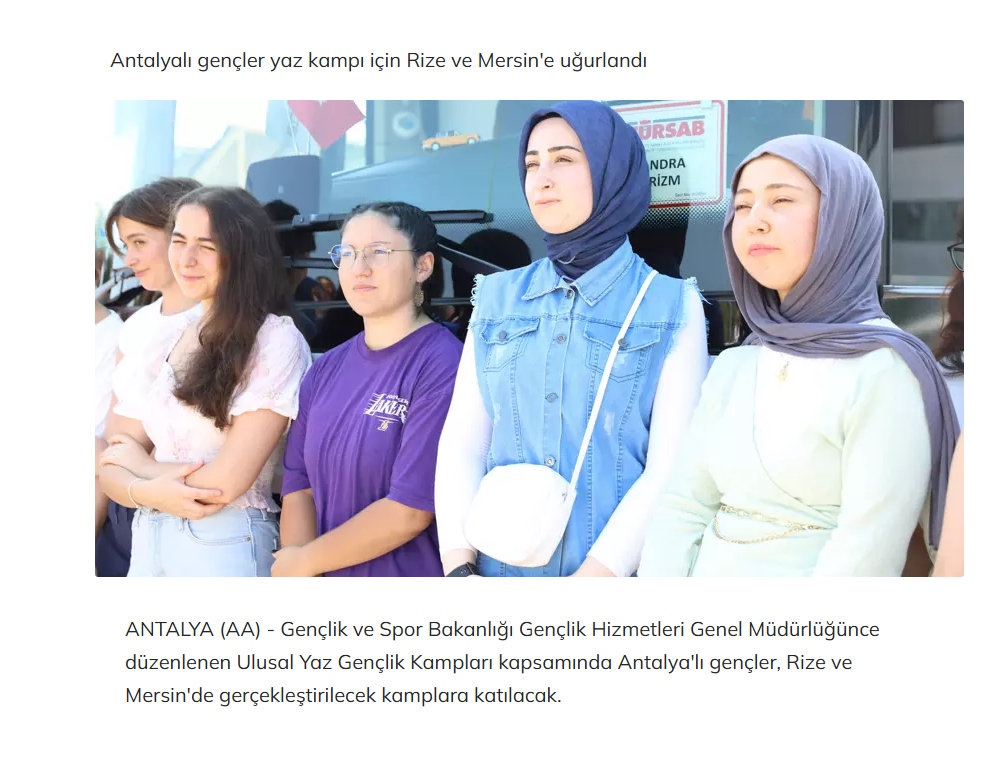 Basından Biz🗞️
Antalyalı Gençler Yaz Kampı İçin Rize ve Mersin'e Uğurlandı

Detaylar⏬
milliyet.com.tr/yerel-haberler…