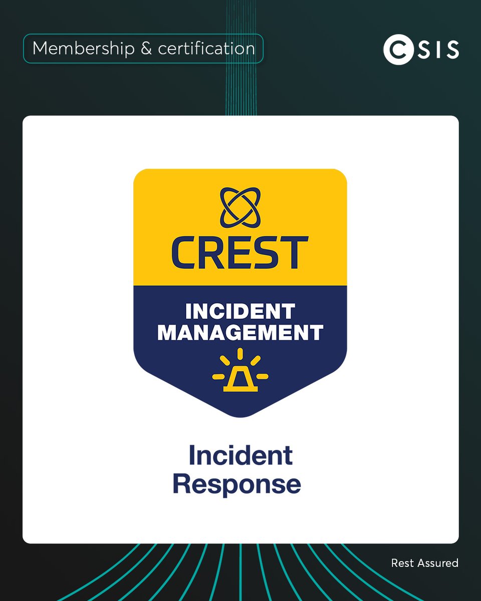csis_cyber's tweet image. With 15+ years of incident response expertise, CSIS Security Group proudly displays our updated #CREST Cyber Incident Response badge. Trust our certified team to handle even the toughest cyber crises.

Learn more: eu1.hubs.ly/H0msjNm0

#IncidentResponse #Cybersecurity
