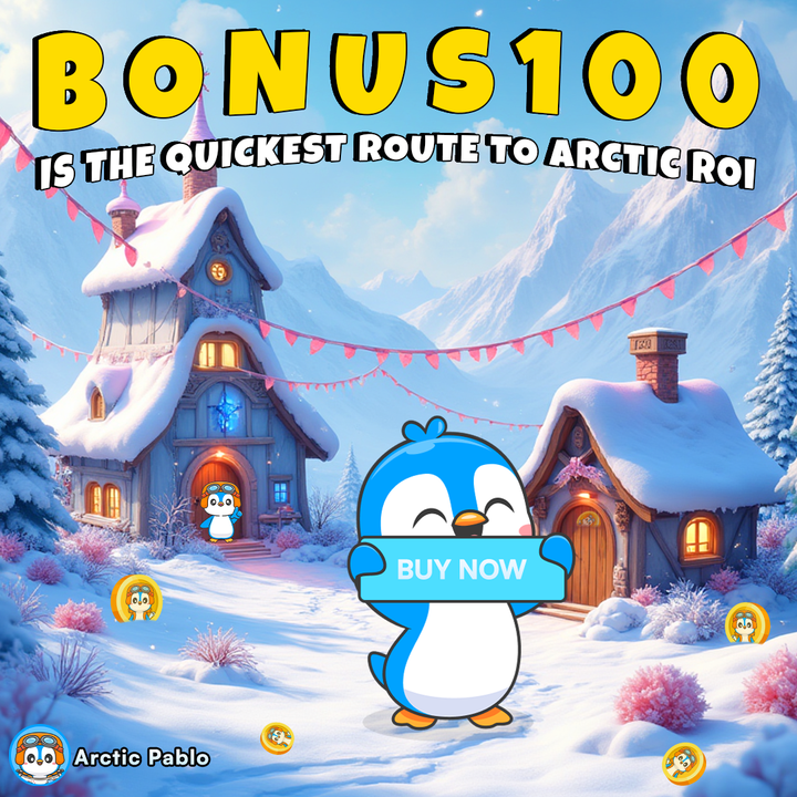 🔥🐧 BONUS100 OPENS THE GATE — STRAIGHT TO 1718% ROI ❄️🚀

Dude… Arctic Pablo just rolled out the fast track to massive gains. With the stage price frozen at $0.00088, using code BONUS100 doubles your tokens instantly. That means a snow-capped 1718% ROI locked in when launch