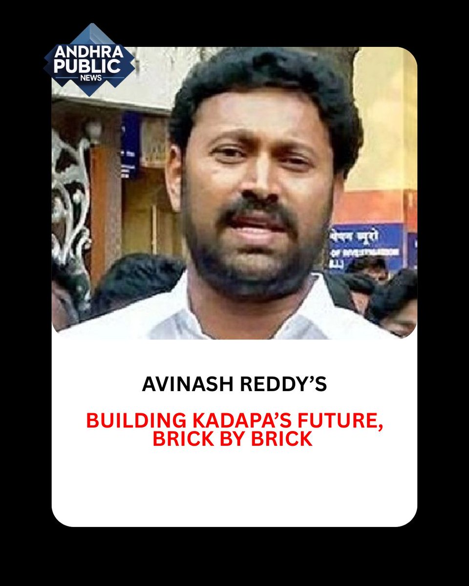 AndhraPublicN's tweet image. Avinash Reddy continues his development drive in Kadapa – leveraging MPLADS, CSR &amp;amp; state initiatives to boost:
 Infrastructure &amp;amp; roads
 Education &amp;amp; skill training
 Healthcare access
 Irrigation &amp;amp; farmer support
A model of balanced growth &amp;amp; welfare
#AvinashReddy #KadapaDevelopment