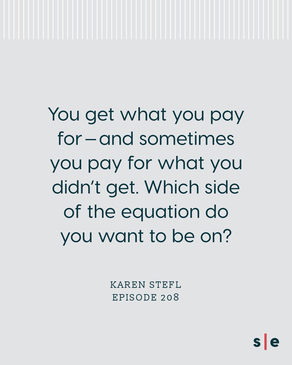 “You get what you pay for – and sometimes you pay for what you didn't get. Which side of the equation do you want to be on?” – K

In ep. 208, we unpack the difference between affordable and cheap — and why value beats rock-bottom prices every time. Listen: buff.ly/bVJnpnQ