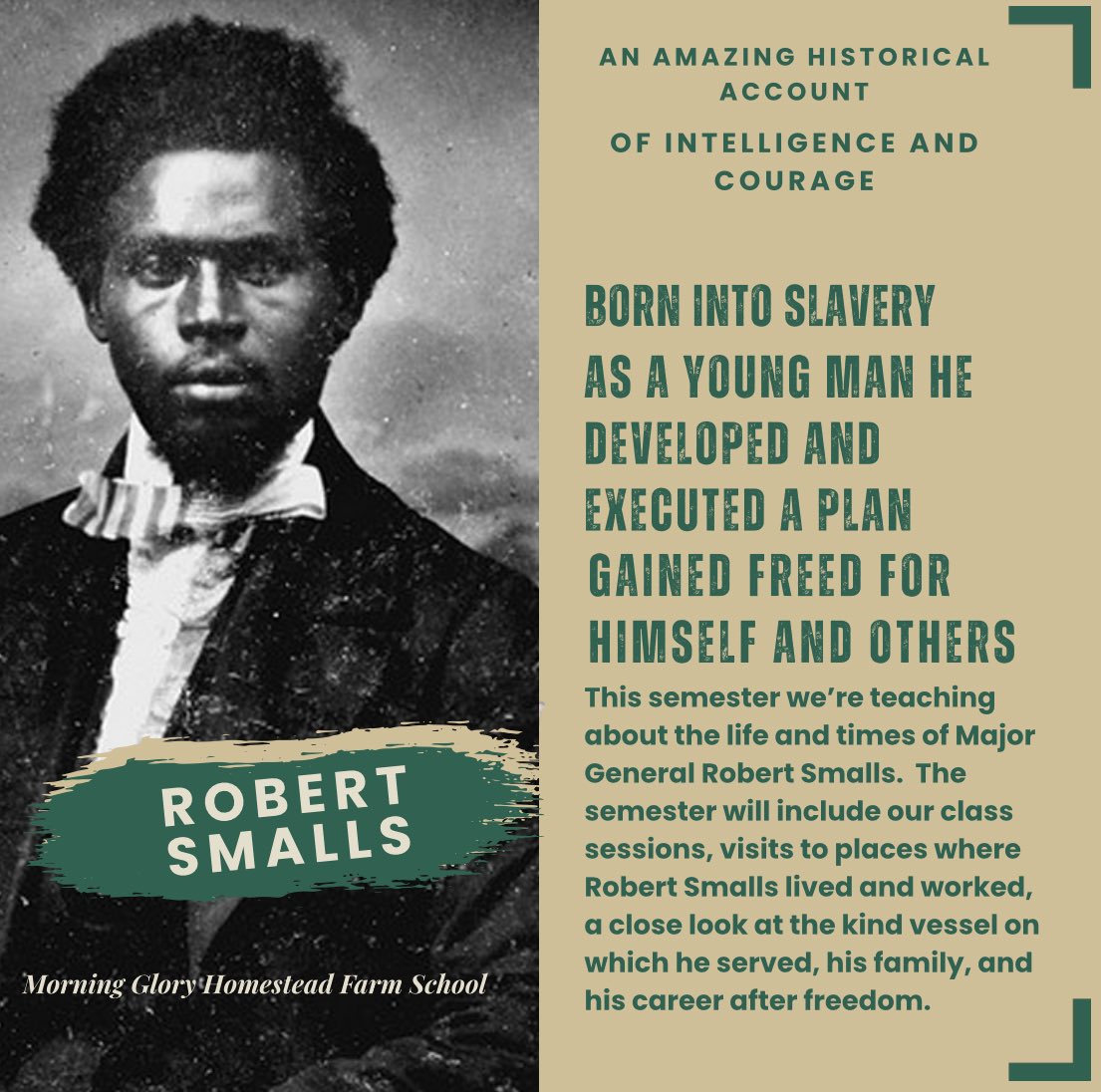 MGHomestead's tweet image. A #homeschool #unitstudy about the life and times of #RobertSmalls the #civilwar  #reconstructionera and more. Join us for this exciting voyage that will meet standards &amp;amp; challenge students. STEAM methods, leadership skills &amp;amp; #fieldtrips are included 
#ushistory #homeschooling