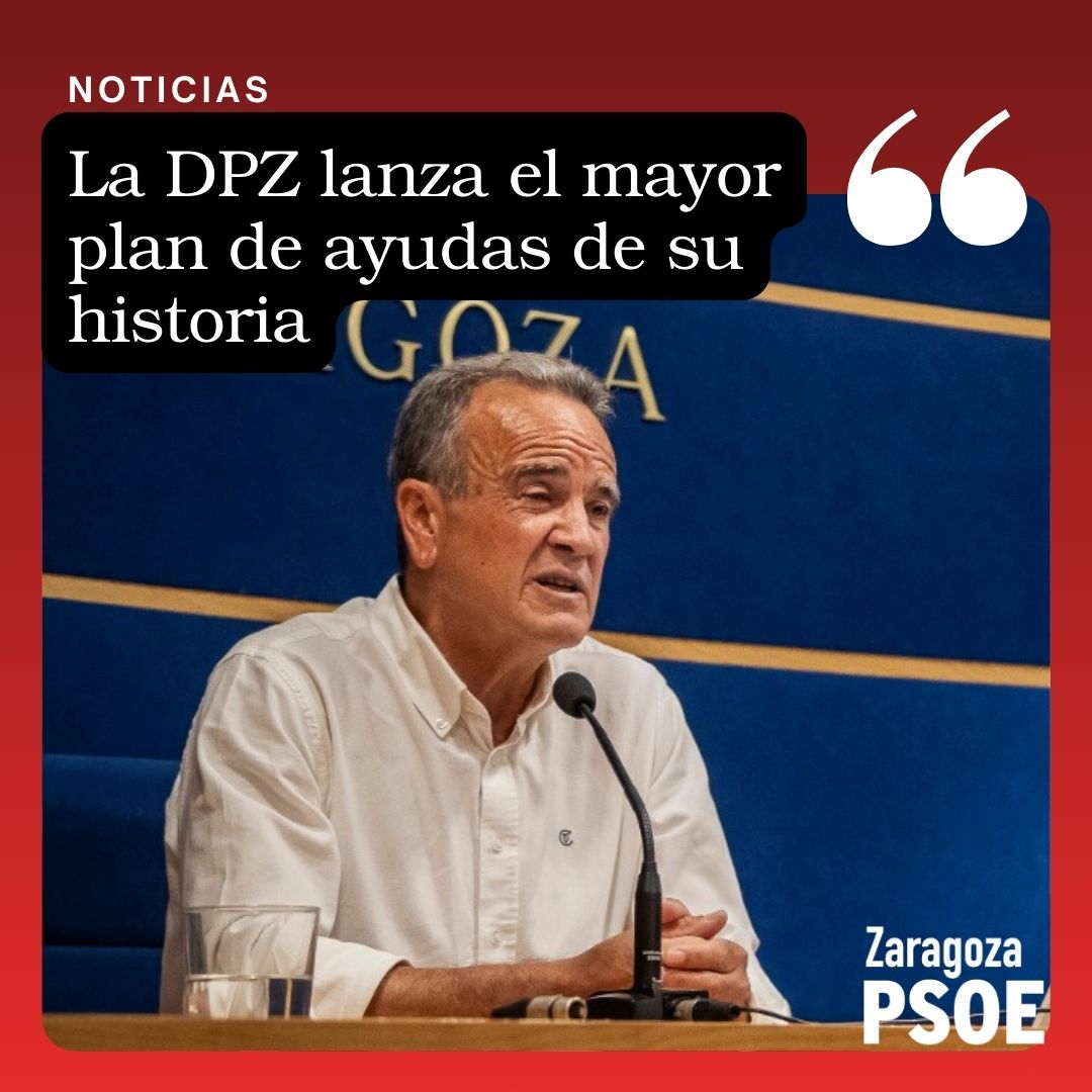 ‼️La DPZ lanza el mayor plan de ayudas de su historia: 130 millones para inversiones en todos los municipios de la provincia

🗣 Las ayudas oscilarán entre 240.000 y 2,5 millones de euros y cada municipio podrá financiar hasta tres proyectos

Más info👇
zaragoza.aragonpsoe.es/2025/08/20/la-…