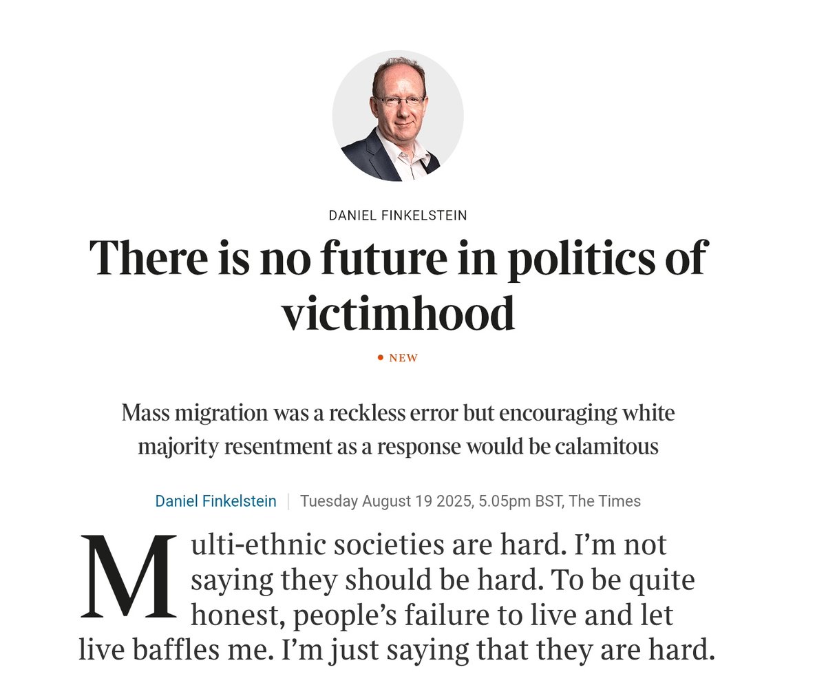 i can see why immigration advocates are struggling to admit error here. it turns out when you say something like this out loud it sounds risible

"sorry we fucked your society up but come now being mad about it will just make things worse"