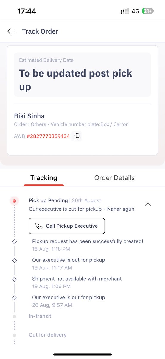 vishalacharjee's tweet photo. @delhivery  pathetic customer support, no one is there to assist except automated calls, the order not getting picked up. Yesterday Agent says aap office aa k parcel deke jao, today another agent blocked my number. Shame https://t.co/vXSchjWYBt