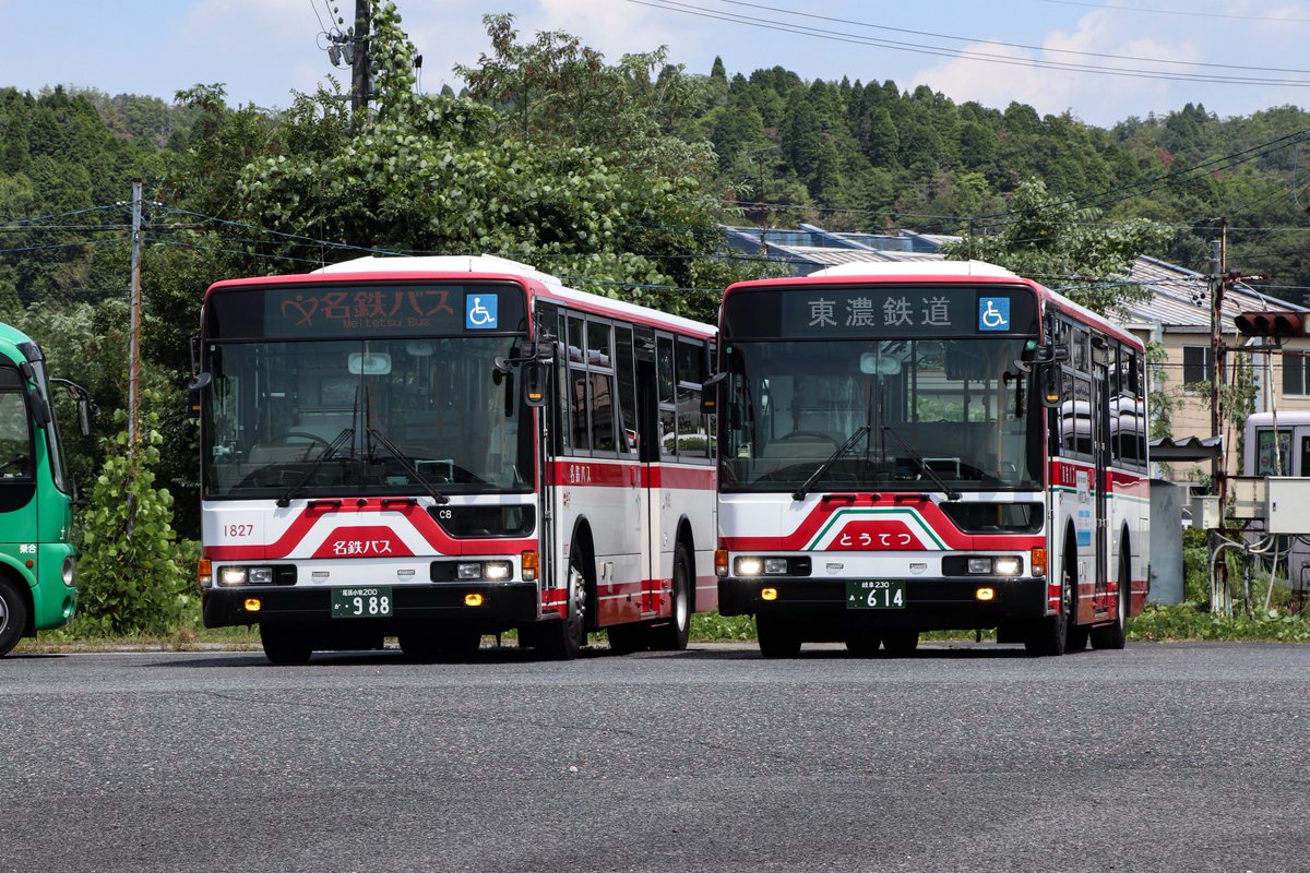 東濃鉄道多治見営業所では、かつて春日井で活躍していた614号車(元名鉄