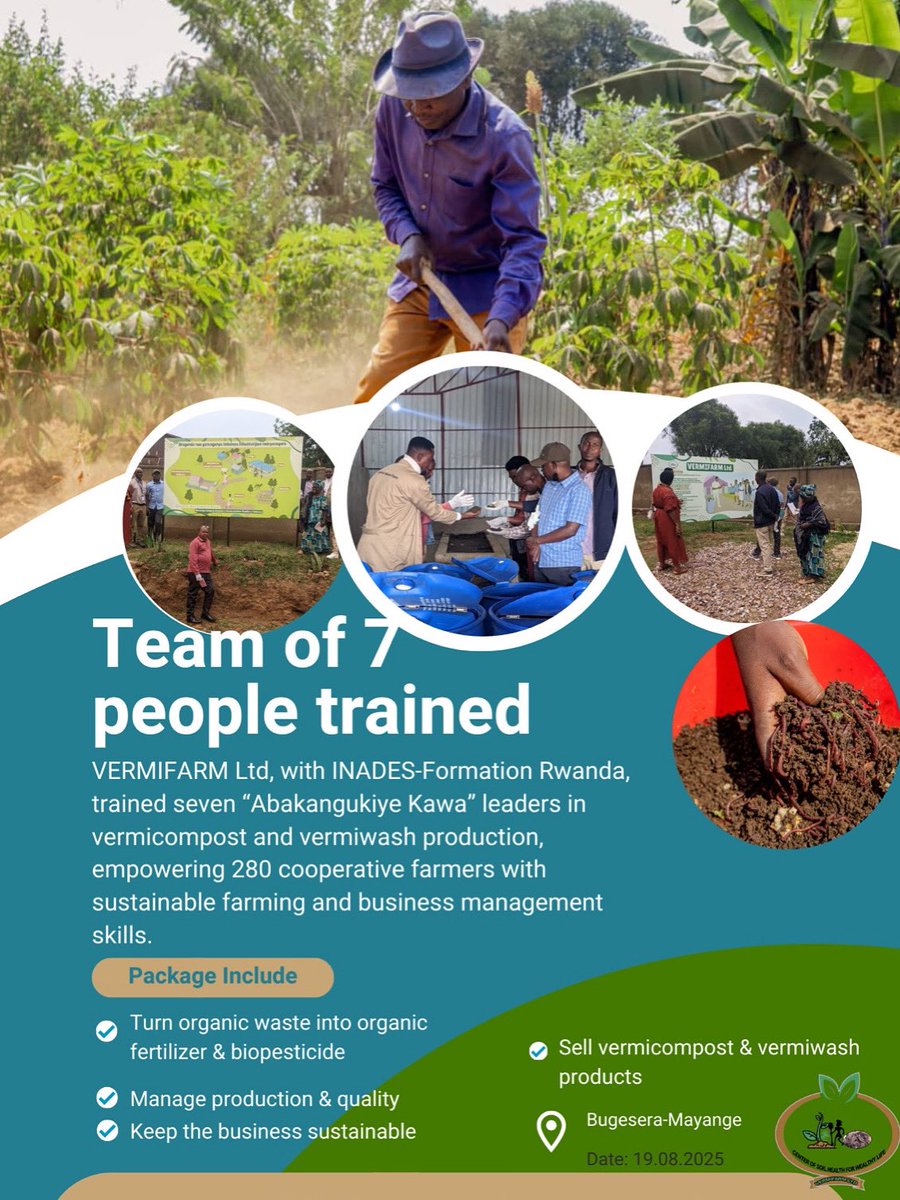 vermifarm's tweet photo. Small team, big impact 🚀 empowering cooperatives with skills for sustainable farming and business growth. #GreenFuture 🌿👌 https://t.co/TxjaBtNU50