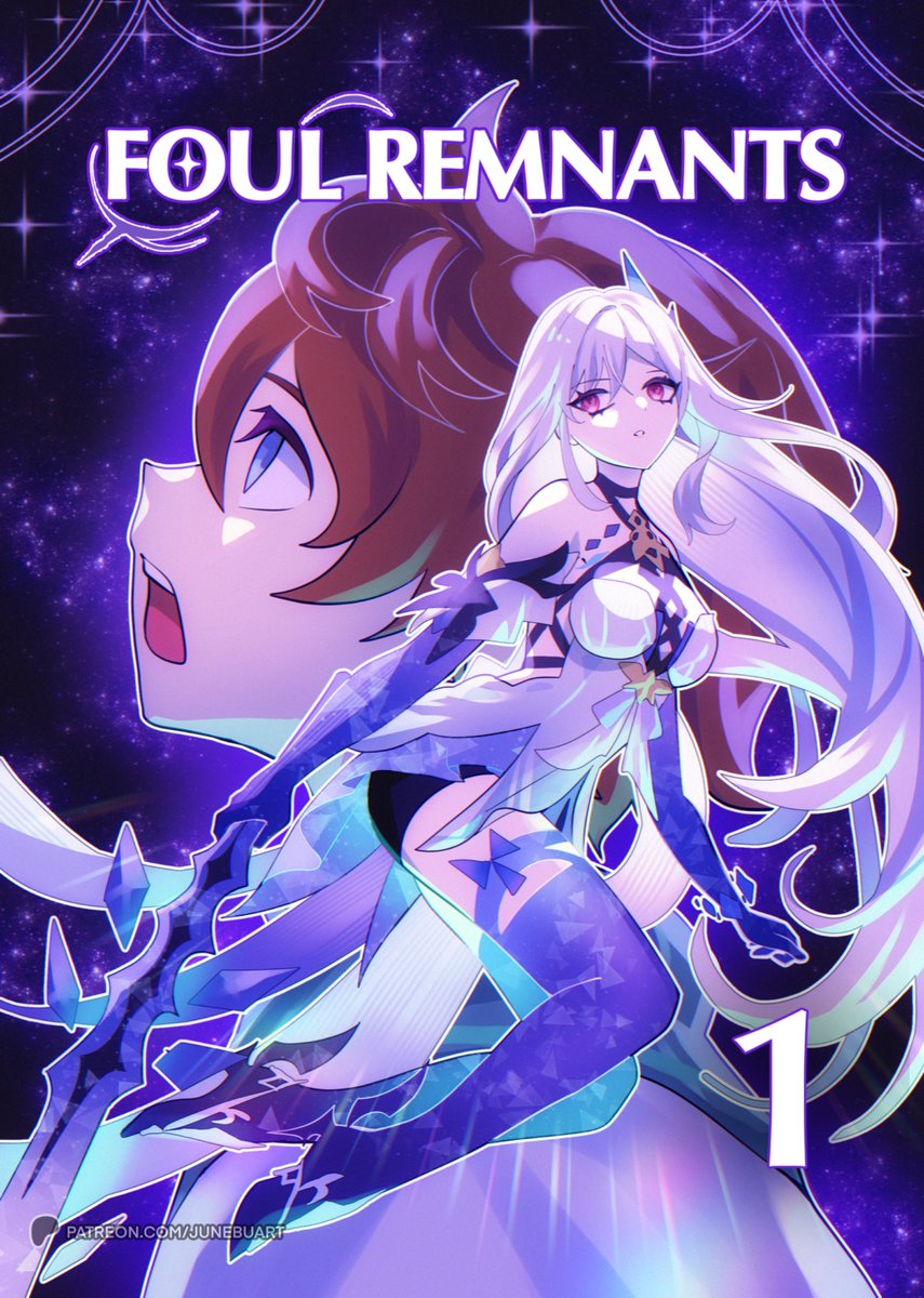 🟣 FOUL REMNANTS 🟣

“When she's ready to lose all motivation, a chance to get stronger once more presents itself in front of Skirk in the form of a kid with a sinister aura.”

The first chapter of my new fancomic is out on Patreon as early access (out on OCT 1st)

Link in bio!