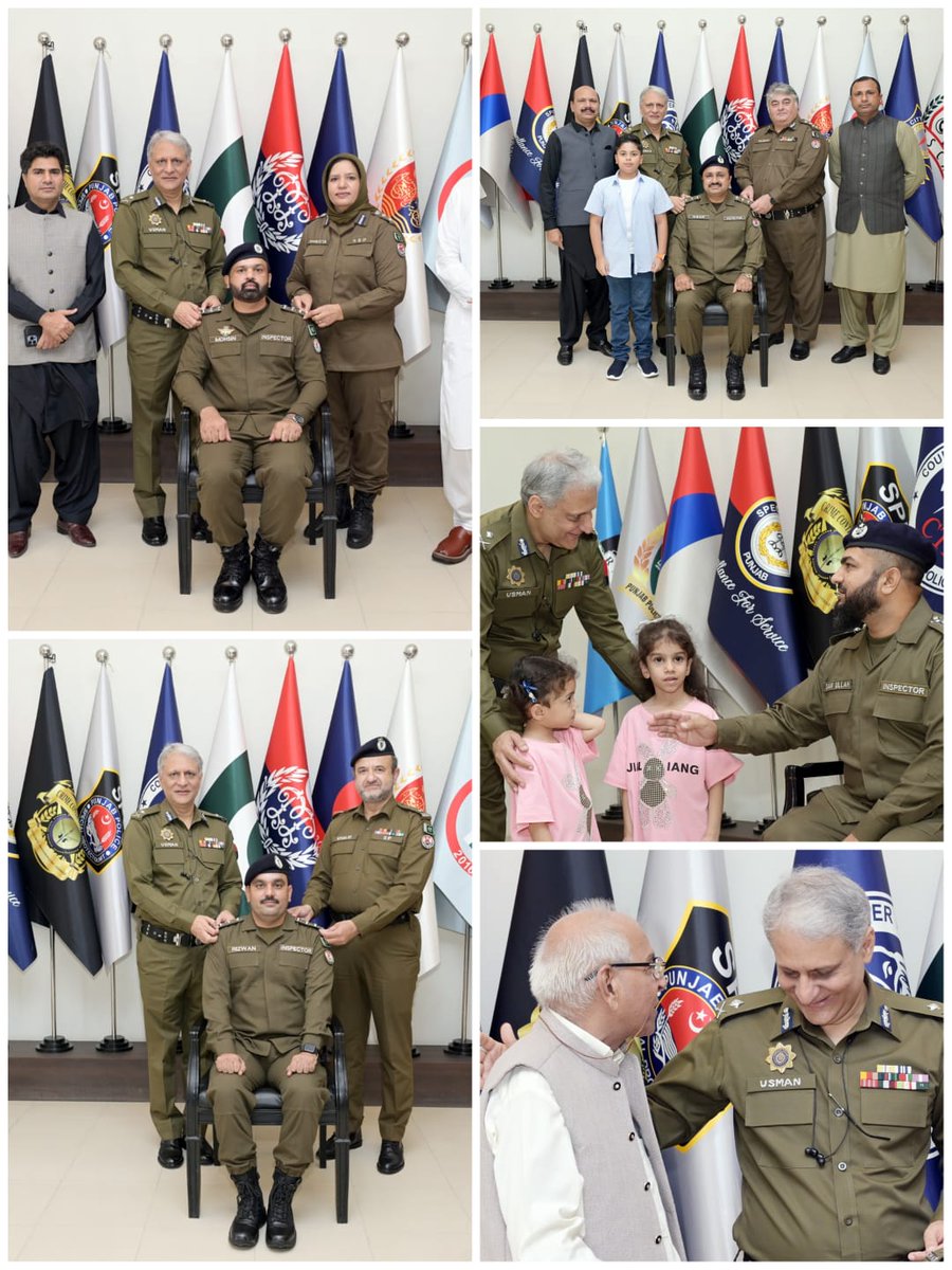 سب انسپکٹر سے انسپکٹر کے عہدے پر ترقی پانے والے لاہور پولیس کے مزید 55 افسران کو پروموشن رینک لگانےکی تقریب، آئی جی پنجاب ڈاکٹر  عثمان انور نے افسران کو انسپکٹر عہدے کے رینک لگائے۔ گذشتہ روز لاہور پولیس کے 60 افسران کو پروموشن رینک لگائے گئے تھے، پنجاب پولیس کی تاریخ کے سب سے بڑے