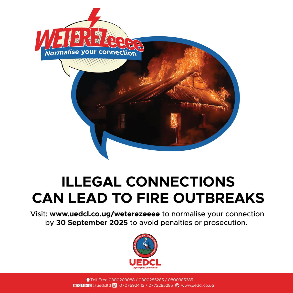 UEDCLTD's tweet photo. Visit https://t.co/hGTdHYLxAm to regularize your electricity connection.

#UEDCLinService #LightingUpYourWorld #WETEREZEeeee https://t.co/JsjuwZb7P4