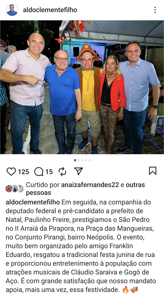 Sugestão - faça um resgate pelo Google mesmo com os vereadores de Natal que apoiaram "eventos culturais e festejos populares" com emendas. Cerca de 60% das emendas dos vereadores foram pra isso. Nina fazendo festa privada. Paulinho em campanha. Tem promoção pessoal. Tem de tudo.