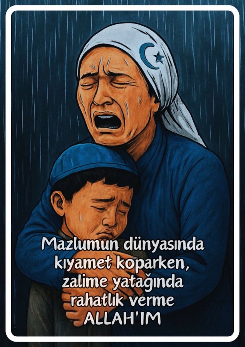 Mazlumun dünyasında kıyamet koparken Zalimlerin yatağında rahatlık verme Allahım 🤲