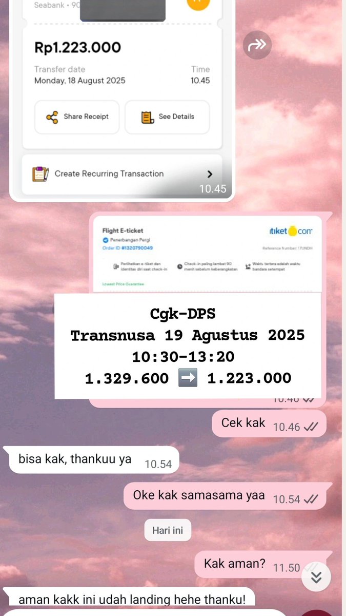 ppsruni14's tweet photo. Terstimoni anget nya kak🤏✨️ #tiketpesawatmurah #zonaba #zonauang https://t.co/Zehh6fbCzq