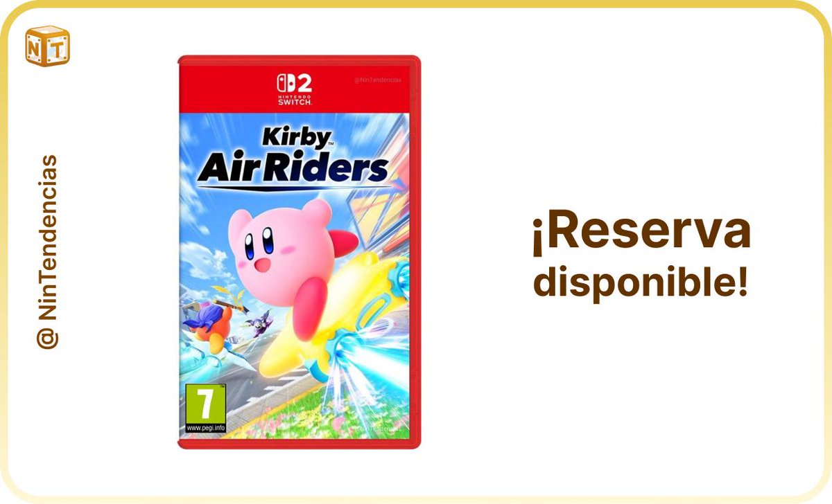 Kirby Air Riders ¡ya disponible para reserva en My Nintendo Store! Llegará el 20 de noviembre

✅ Reserva: 79,99€ (69,99€ en digital)

➡️ s.tranck.ovh/YRs0IiXx