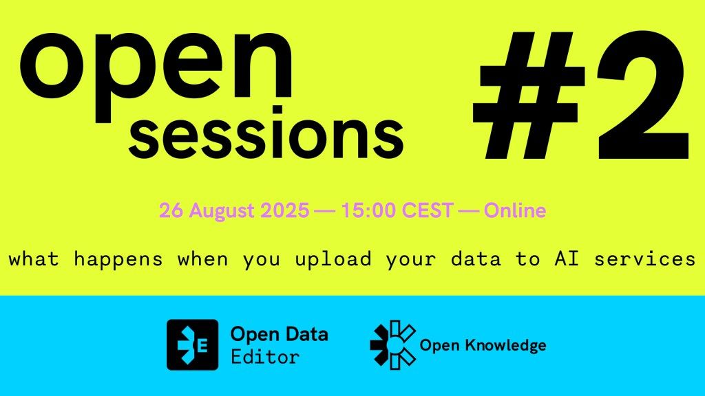 OKFN's tweet image. 🤨 What happens when you upload your data to AI-powered services? Join the #OpenDataEditor community next week to learn and discuss how transparency, accountability, and fairness are maintained (or overlooked).
🗓️ 26 Aug
🕒 15:00 CEST
📍 Online
Register: blog.okfn.org/register-for-o…