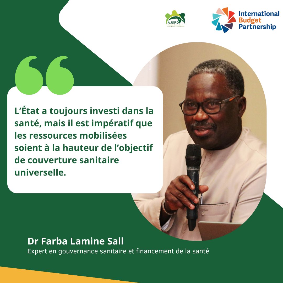 ajspd (@ajspdsenegal) on Twitter photo Le docteur Farba Lamine Sall, expert en gouvernance sanitaire et financement de la santé a rappelé lundi à #Dakar, que le financement de la santé est une responsabilité régalienne de l’État, qui doit être assumée avec ambition et cohérence.
#kebetu #Senegal #Afrique Le docteur Farba Lamine Sall, expert en gouvernance sanitaire et financement de la santé a rappelé lundi à #Dakar, que le financement de la santé est une responsabilité régalienne de l’État, qui doit être assumée avec ambition et cohérence.
#kebetu #Senegal #Afrique
