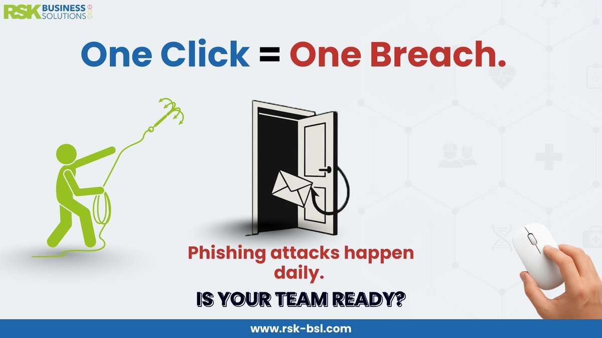 Phishing doesn’t knock; it sneaks in with a single click. 

One wrong move can open the door to stolen data, financial loss, and reputational damage. 

Cybercriminals count on human error—are your people trained to spot and stop the bait?

#CyberSecurity #PhishingAwareness