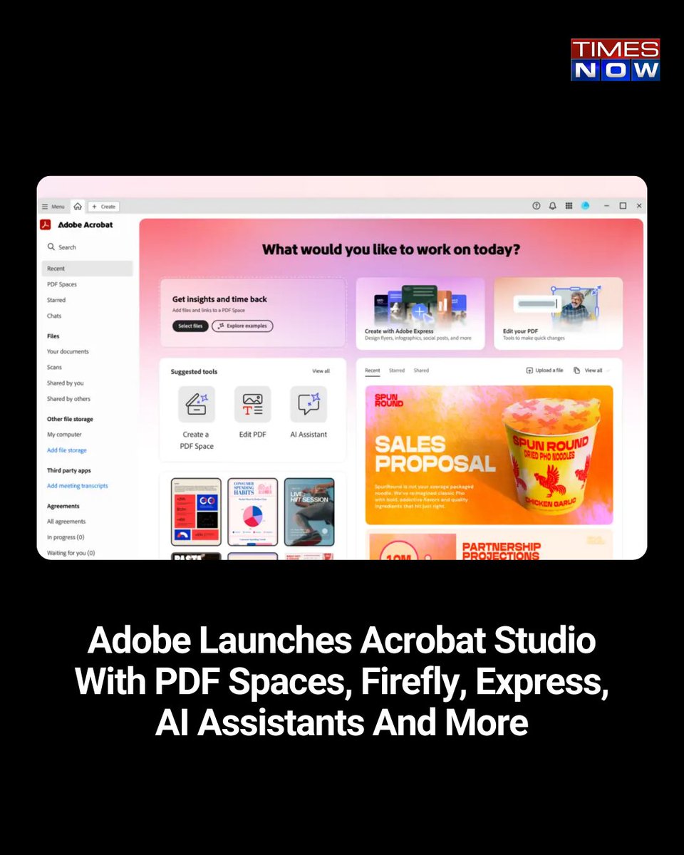 Adobe Launches Acrobat Studio With PDF Spaces, Firefly, Express, AI  Assistants And More: Check Price And Availability #TNCards #Adobe  https://t.co/aWOquoVFIk