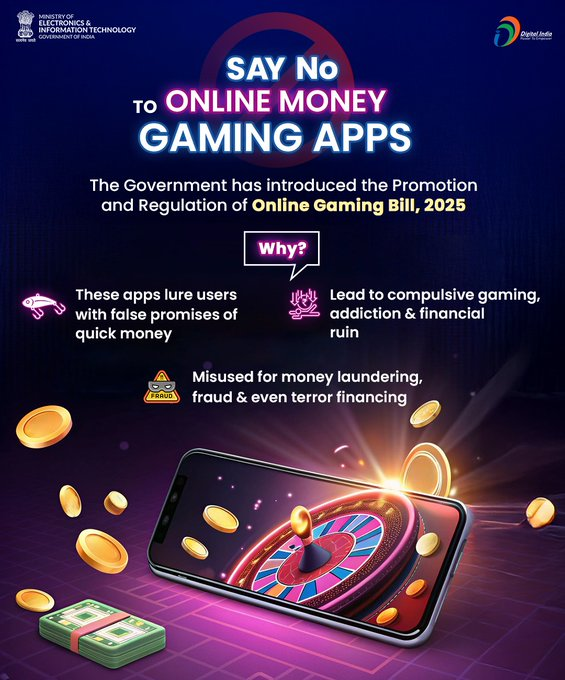 The Promotion and Regulation of Online Gaming Bill, 2025 seeks to safeguard citizens—especially the youth—from the dangers of predatory online money-gaming platforms. The Bill addresses issues such as addiction, misleading monetary claims, financial losses, and fraud, ensuring a