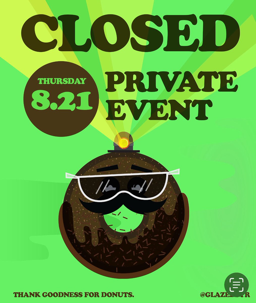 Alert 🚨 ~ We will be Closed on Thursday 8/21 for a private event. Back at it Friday slinging your favorite flavors. See you all then!