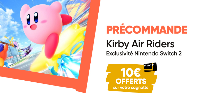 Fnac's tweet image. #Précommande 🚀 Envolez-vous avec Kirby Air Riders en exclu sur Nintendo Switch 2 ! Précommandez maintenant et recevez 10€ sur votre cagnotte Fnac 🎮! 👉urlr.me/jzeNnq