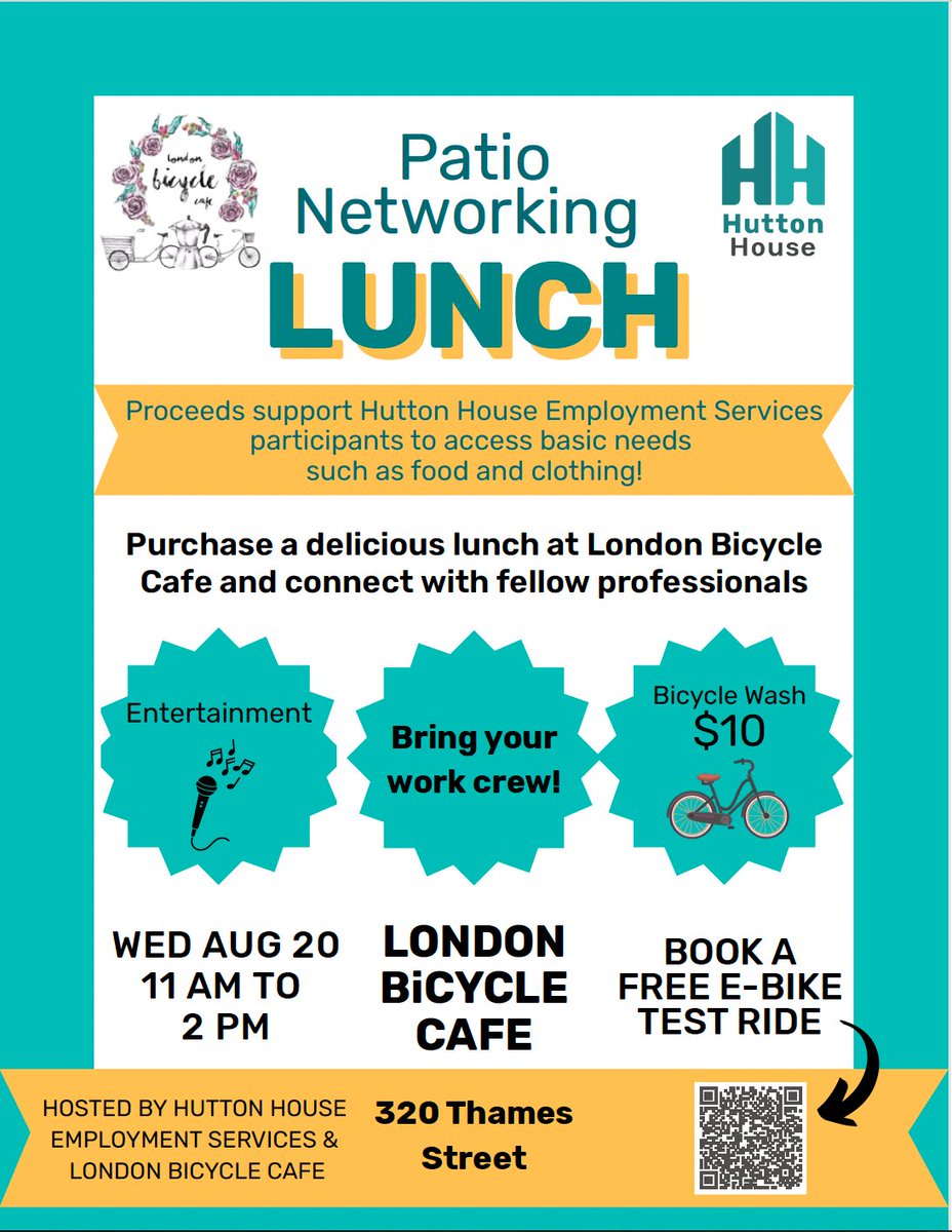 Hey #LdnOnt ! come out today to London Bicycle Cafe for a great lunch for a good cause.  See the below poster for details;