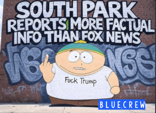 DonkConnects ♻️™ (@donkoclock) on Twitter photo South Park has MORE factual info than Fox News!!!!!
Drop a 💙 for <a href="/SouthPark/">South Park</a>!! Viva la Resistance 💙🩵 South Park has MORE factual info than Fox News!!!!!
Drop a 💙 for <a href="/SouthPark/">South Park</a>!! Viva la Resistance 💙🩵