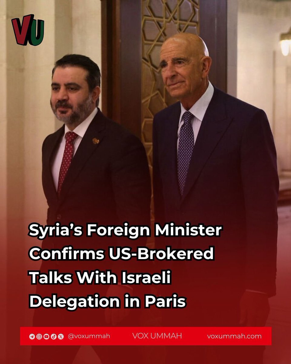 Syria’s de facto foreign minister, Asaad al-Shaibani of the al-Qaeda-affiliated Hayat Tahrir al-Sham (HTS) regime, has met with an Israeli delegation in Paris under US sponsorship, reportedly to discuss a ceasefire in Sweida province. The talks follow earlier meetings with