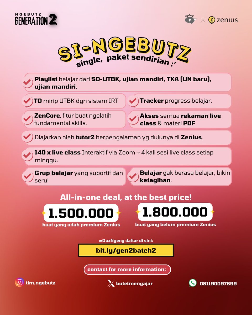 NgeButZ | Bimbel UTBK & Mandiri PTN tweet media
