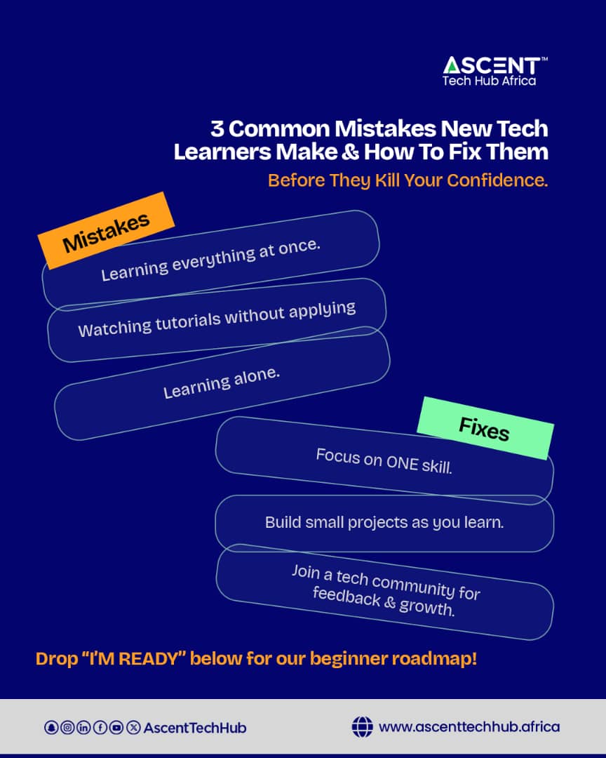 AscentTechHub's tweet image. Myth-busting time!
 Here are 5 LIES new tech learners still believe and the truths that will finally set you free 
Read thread🧵
 #WisdomWednesday #TechLearning $TAO