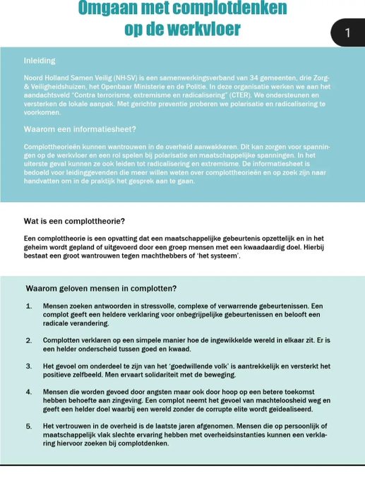 veen_els's tweet image. Uitgelekte documenten van de politie. Gisteren bleek dat de 'handreiking' van de politie om complottheorieën te herkennen, alleen voor intern gebruik was bestemd. Wat mij betreft verergert dit de zaak alleen maar. Ik denk eigenlijk dat het al jaren gaande is, dat politieagenten…