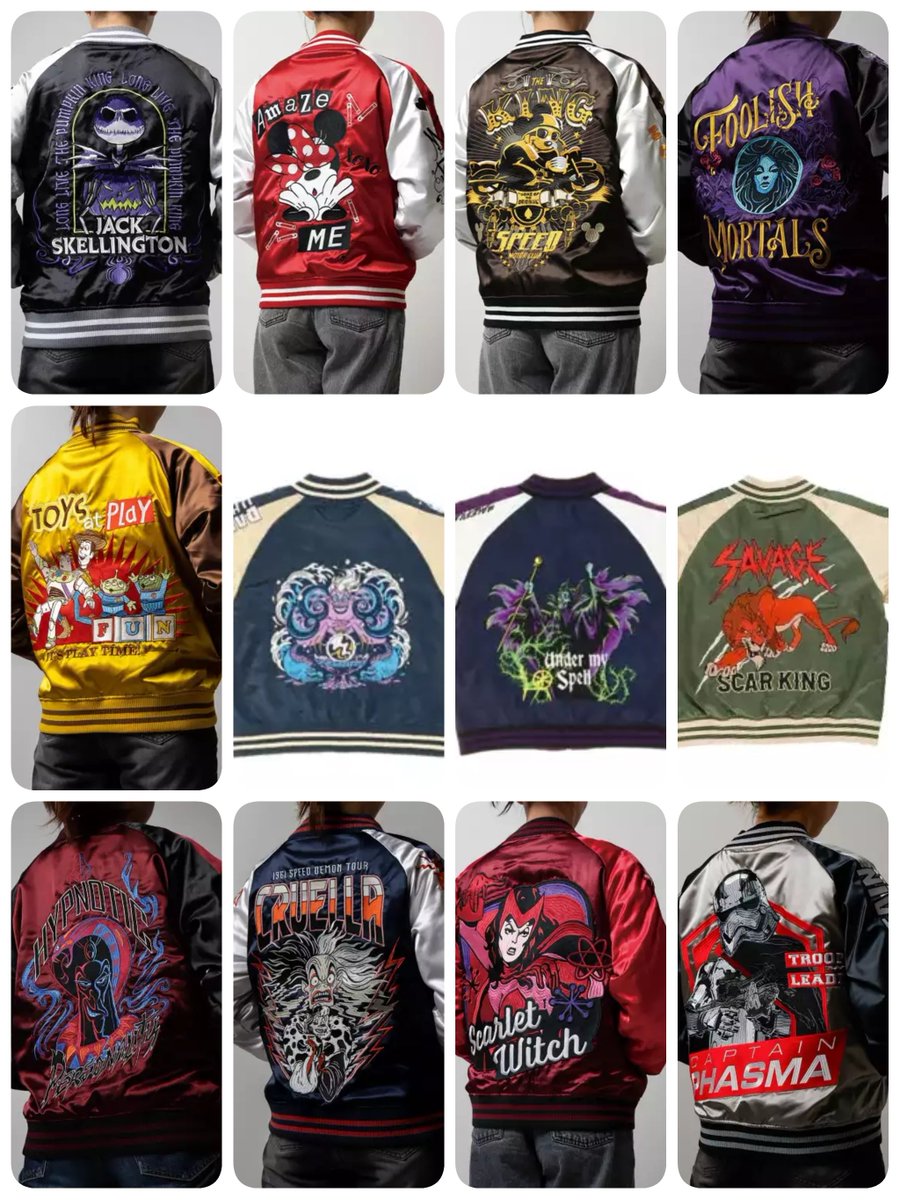 tdr_415's tweet photo. ━━━━━━━━━━━━
このスカジャン、しまむらオリジナルではなくライセンス商品だからディズニーストアでも購入できるよ！

この画像以外にもスター・ウォーズとかマーベル系あるよ😆
https://t.co/RWQ4vBdEIQ https://t.co/uy3Z4yK8ls