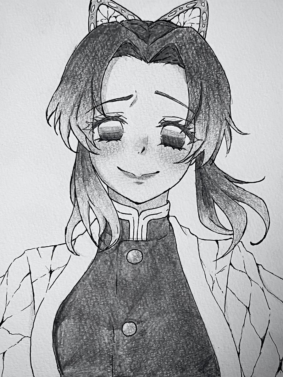 nanamaru_03's tweet photo. #胡蝶しのぶ #アナログ #イラスト https://t.co/tuGJ99khD9