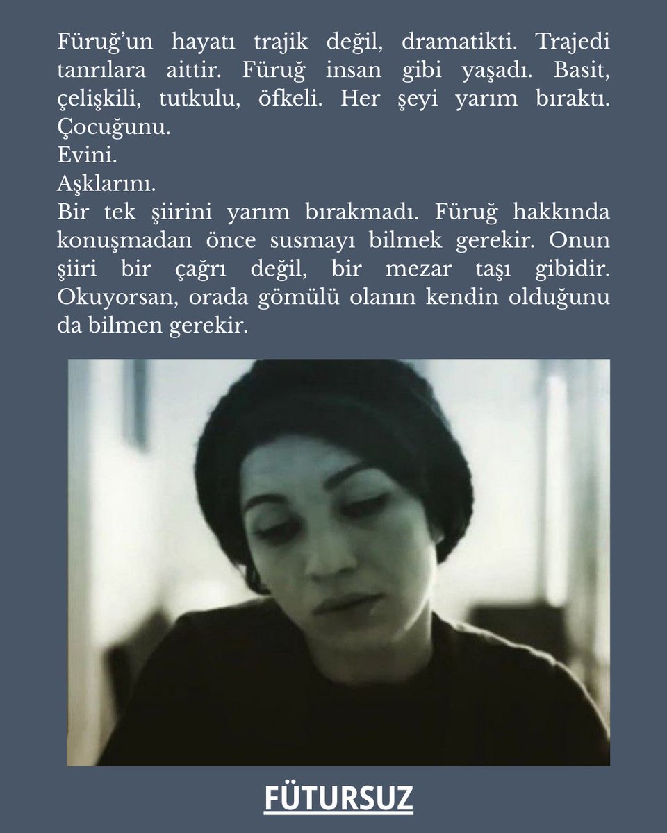 "Füruğ Ferruhzad İçin Geç Kalınmış Bir Ağıt" yazısı Fütursuz'un ağustos sayısında!