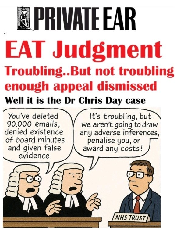 drcmday's tweet image. We lost our appeal - I think this is how the story ends for my 10 year long NHS whistleblowing case.
There is nothing more I can say so this is a spoof Private Eye style article that takes you through the details with links to the papers.
Once again thanks for all your…