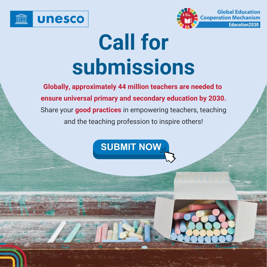 Education 2030 (@education2030un) on Twitter photo 👩🏫👨🏫Teachers are the backbone of the education system. The teaching profession is undergoing significant transformations, shaped by evolving challenges and demands.
The upcoming World Summit on Teachers will address the global teacher shortages and advocate for sustained support 👩🏫👨🏫Teachers are the backbone of the education system. The teaching profession is undergoing significant transformations, shaped by evolving challenges and demands.
The upcoming World Summit on Teachers will address the global teacher shortages and advocate for sustained support