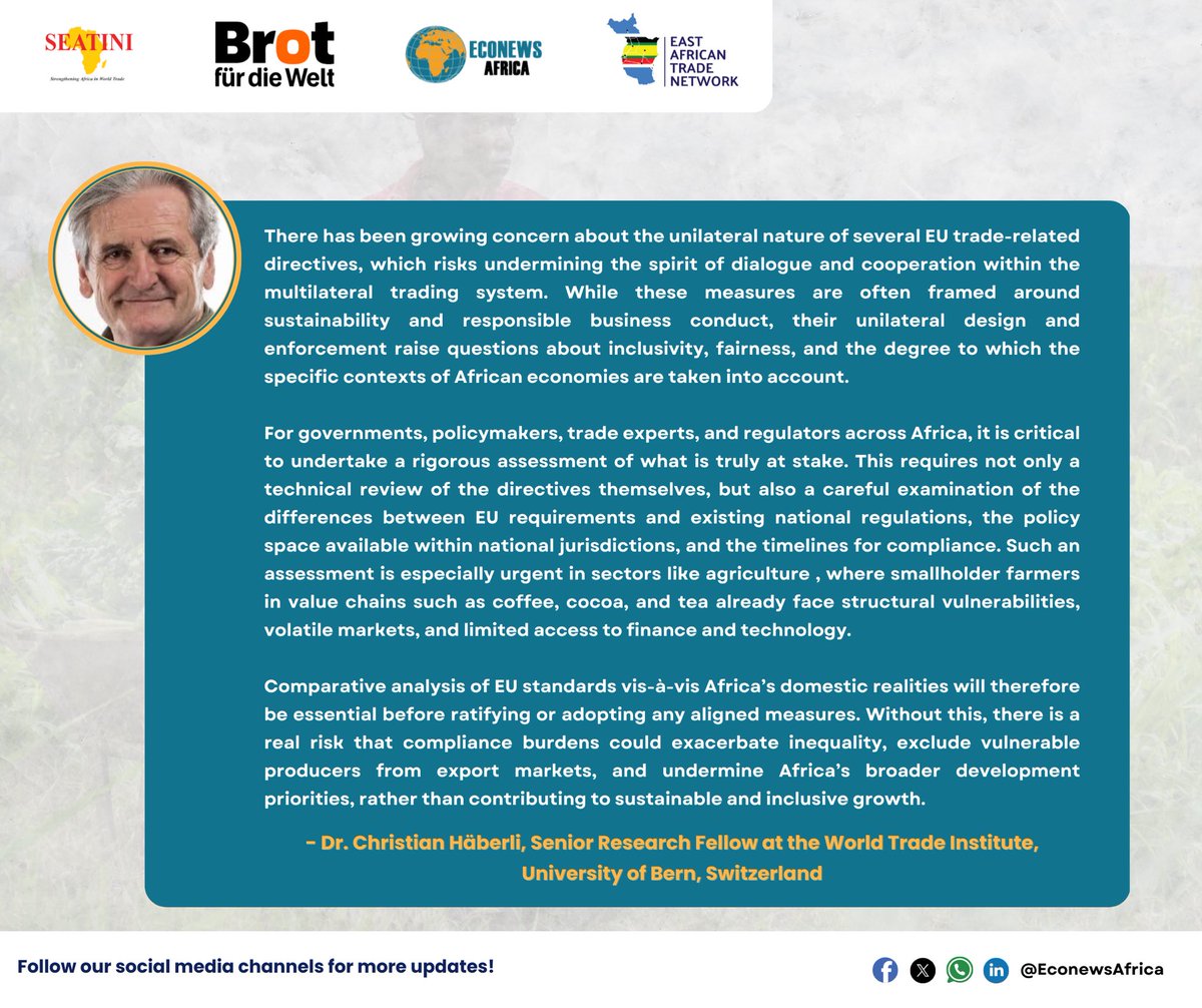 🗣️🇰🇪| To strengthen Africa’s position across agricultural value chains, there is a pressing need to develop continental standards that enhance #equity, promote sustainability, and position African producers as equal players in global markets. 

Do you agree❓👇🏾