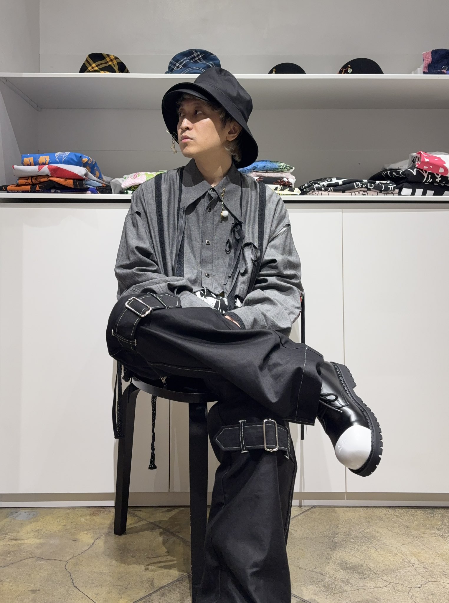joint　KIDILL MA-1 BLACK FLOWER KIDILL - MA-1 JACKET - TEXTILE DESIGN BY MAYA SHIBASAKI