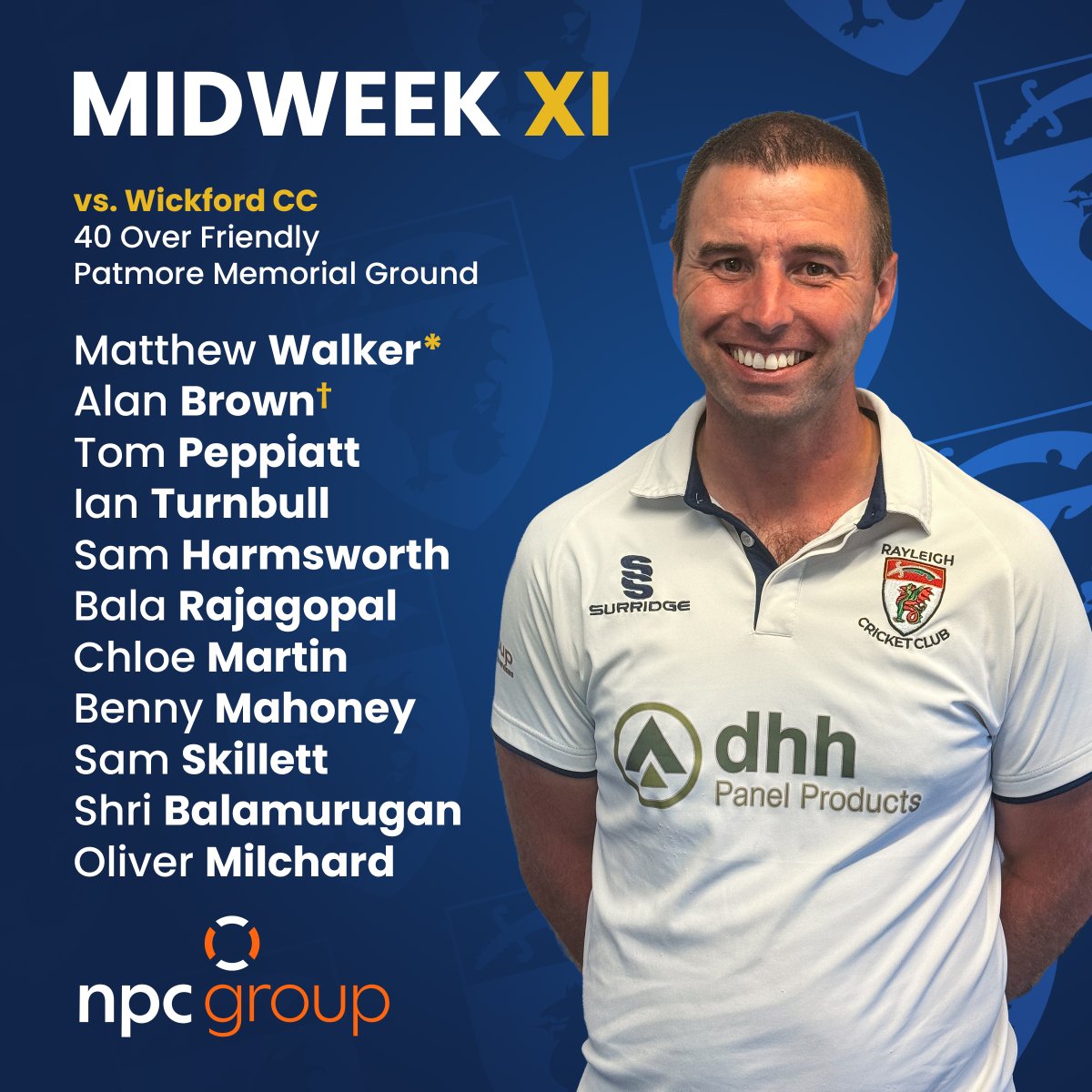 Rayleigh CC (@rayleighcc) on Twitter photo The Midweek XI head to <a href="/WickfordCC/">Wickford CC</a> this afternoon in a reciprocal fixture, following our own Cricket Wee
Matt Walker captains the side, with AB taking the gloves, and a strong blend of youth and experience rounding out the squad. First ball at 1pm
#rayleighcc #cricket The Midweek XI head to <a href="/WickfordCC/">Wickford CC</a> this afternoon in a reciprocal fixture, following our own Cricket Wee
Matt Walker captains the side, with AB taking the gloves, and a strong blend of youth and experience rounding out the squad. First ball at 1pm
#rayleighcc #cricket