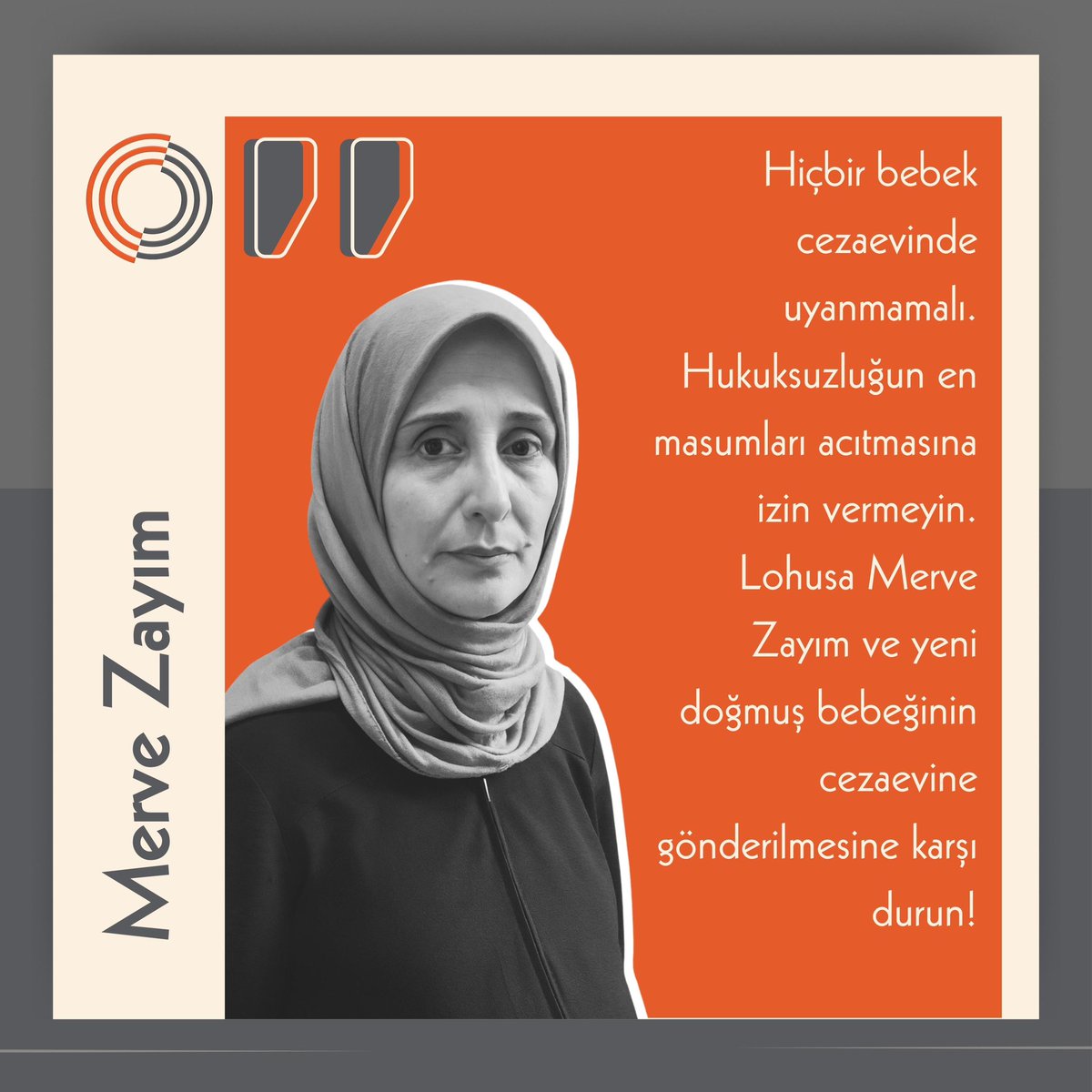 Lohusa bir kadının ve bebeğinin fiziksel, duygusal sağlığı cezaevinde korunamaz; bu zulme dur deyin.

Merve Zayım ve 2 günlük bebeğinin tutuklanmasına izin vermeyin! 

<a href="/okonuralp/">Okan Konuralp</a>

2GünlükBebek Tutuklanıyor