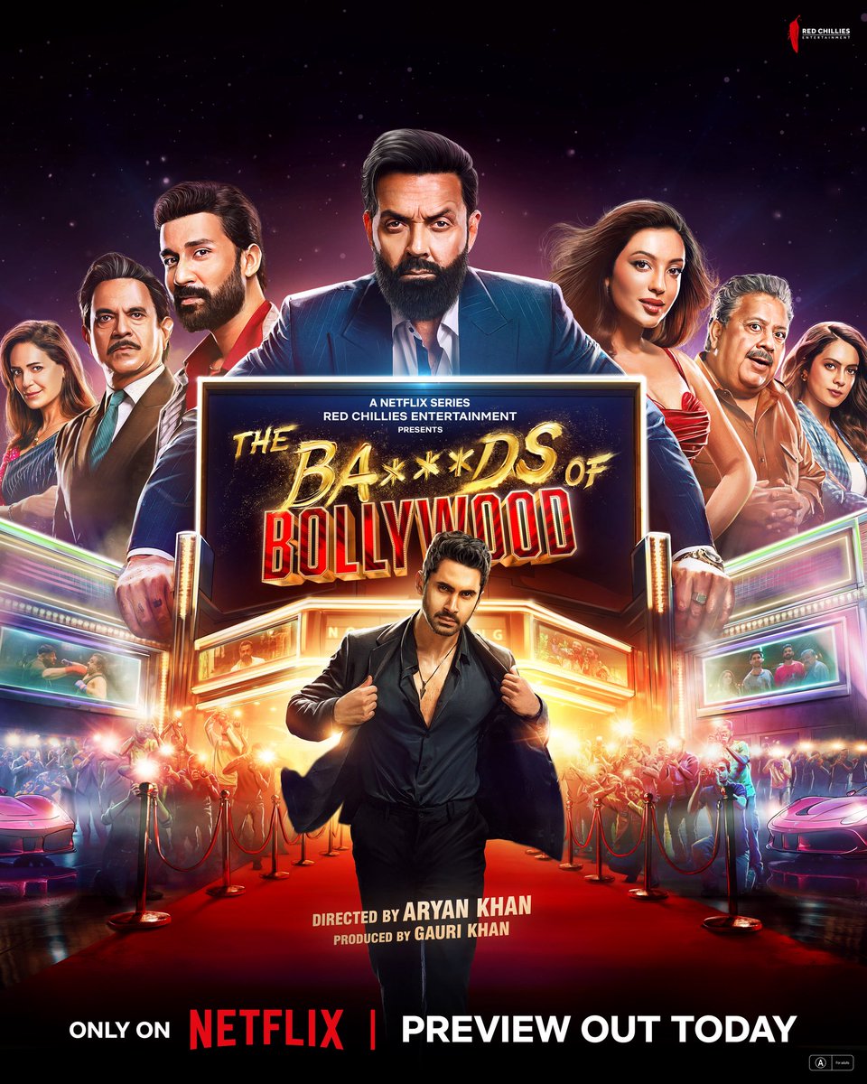 Shah Rukh Khan (@iamsrk) on Twitter photo Parda girne ka wait kar rahe ho? Yeh show parda phaad ke aa raha hai.
The Ba***ds of Bollywood Preview, out today
#TheBadsOfBollywoodOnNetflix
<a href="/RedChilliesEnt/">Red Chillies Entertainment</a> <a href="/gaurikhan/">Gauri Khan</a> #AryanKhan @bilals158 #ManavChauhan @bonniejain <a href="/thedeol/">Bobby Deol</a> #Lakshya <a href="/TheRaghav_Juyal/">Raghav Juyal</a> <a href="/sahherbambba/">sahher bambba</a> Parda girne ka wait kar rahe ho? Yeh show parda phaad ke aa raha hai.
The Ba***ds of Bollywood Preview, out today
#TheBadsOfBollywoodOnNetflix
<a href="/RedChilliesEnt/">Red Chillies Entertainment</a> <a href="/gaurikhan/">Gauri Khan</a> #AryanKhan @bilals158 #ManavChauhan @bonniejain <a href="/thedeol/">Bobby Deol</a> #Lakshya <a href="/TheRaghav_Juyal/">Raghav Juyal</a> <a href="/sahherbambba/">sahher bambba</a>
