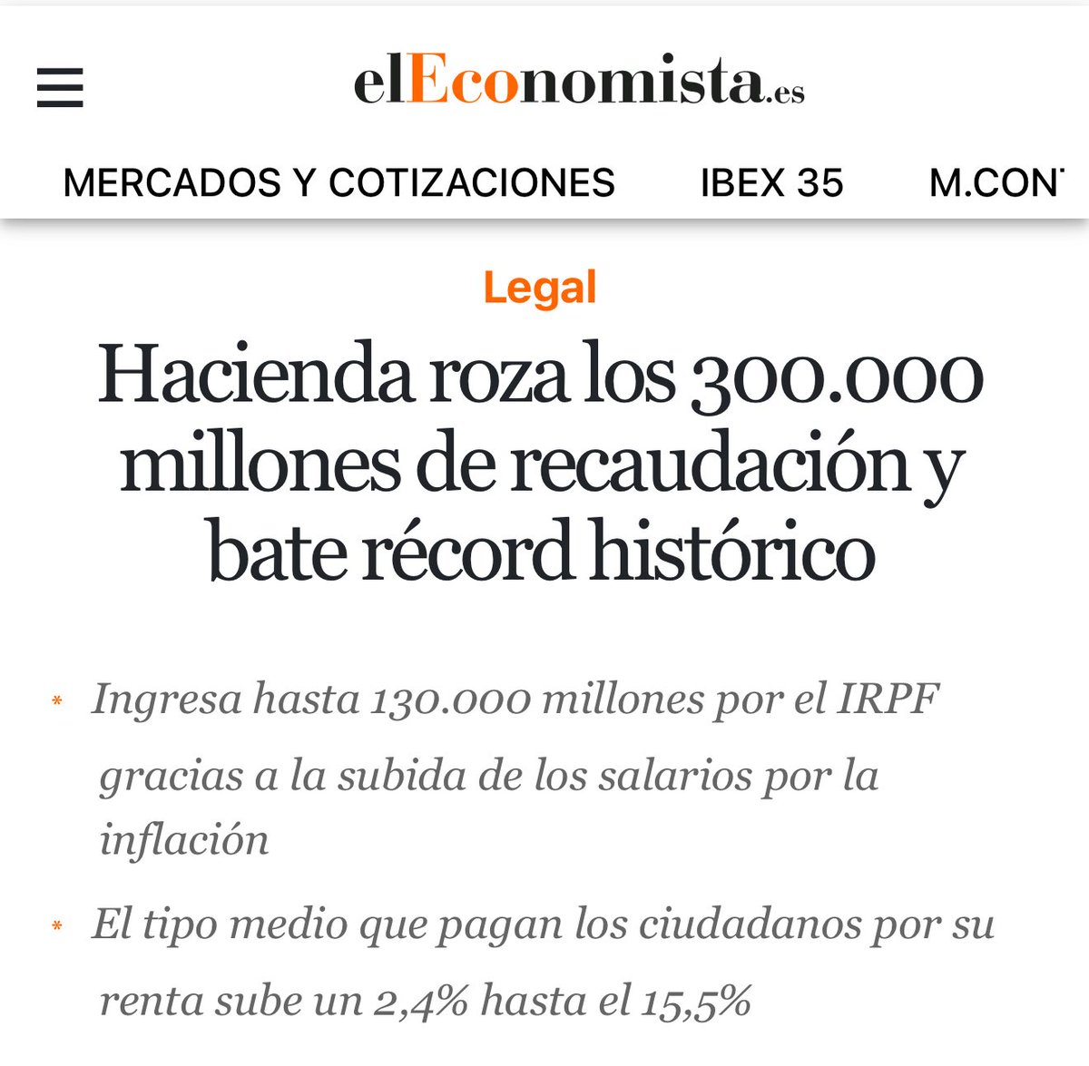 wallstwolverine's tweet image. No se paran de batir récords de recaudación y cuando más dinero tiene el Estado, peor sirve a los ciudadanos cuando se le espera.
La gente va a empezar a hacerse preguntas.