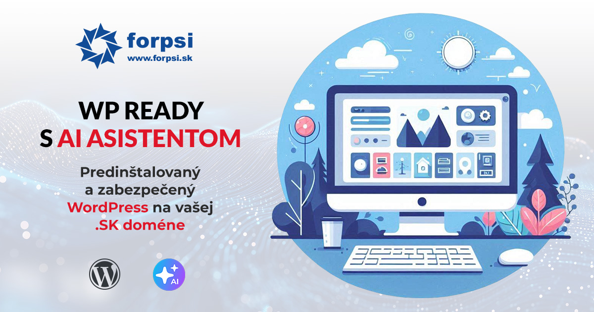 forpsi_sk's tweet photo. Web si postavíš aj bez skúseností. Pomôže ti AI asistent a hosting pripravený špeciálne pre WordPress.
WP Ready = web za pár klikov.

https://t.co/bkcplIf5UU https://t.co/2NXwDjz5Kl
